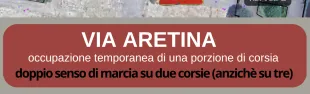 Via Aretina, modifiche alla viabilità. Pontassieve, marzo 2025