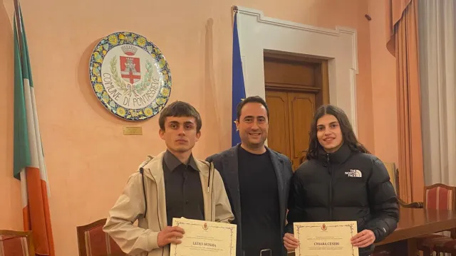 Pontassieve, 23 gennaio 2024. Premiati Ledio Hoxha e Chiara Ceseri