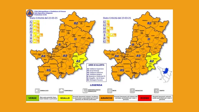 Allerta meteo 23 marzo 2025